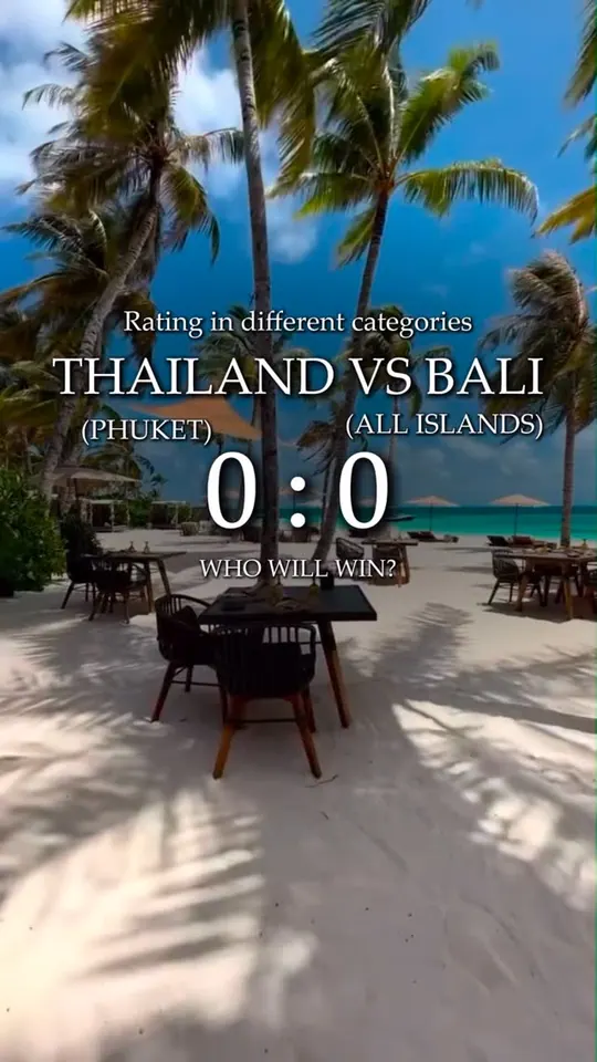 Thailand vs Bali, scored category by category